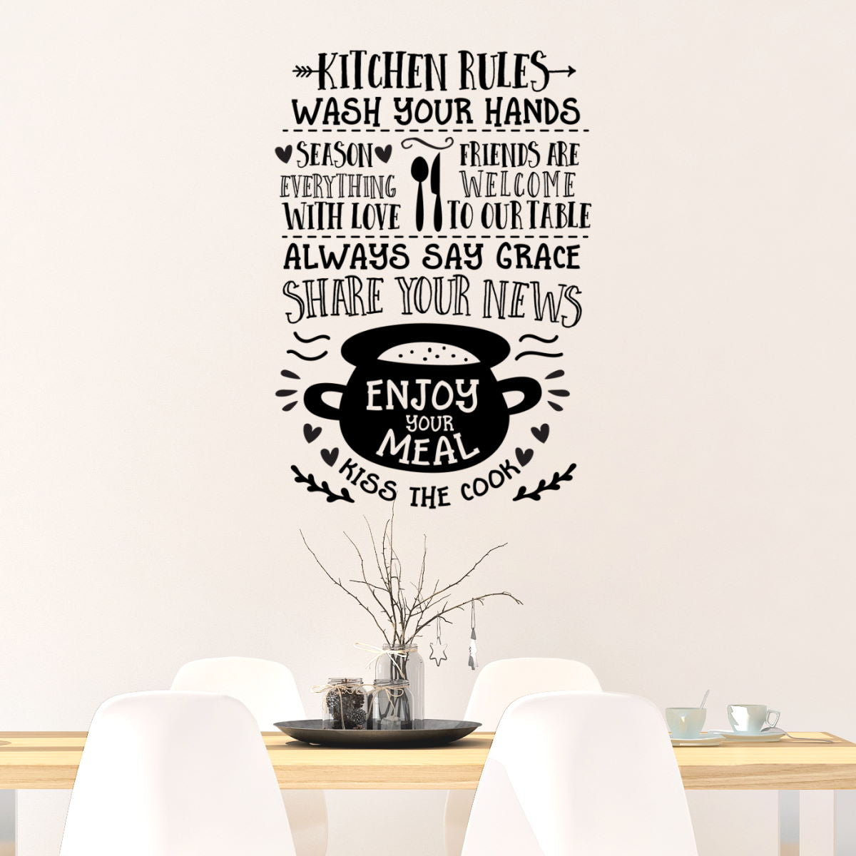 Kitchen Rules Wall Decal Snug As A Bug 