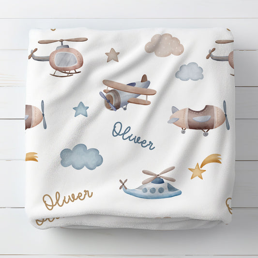 Personalised Airplane Blanket